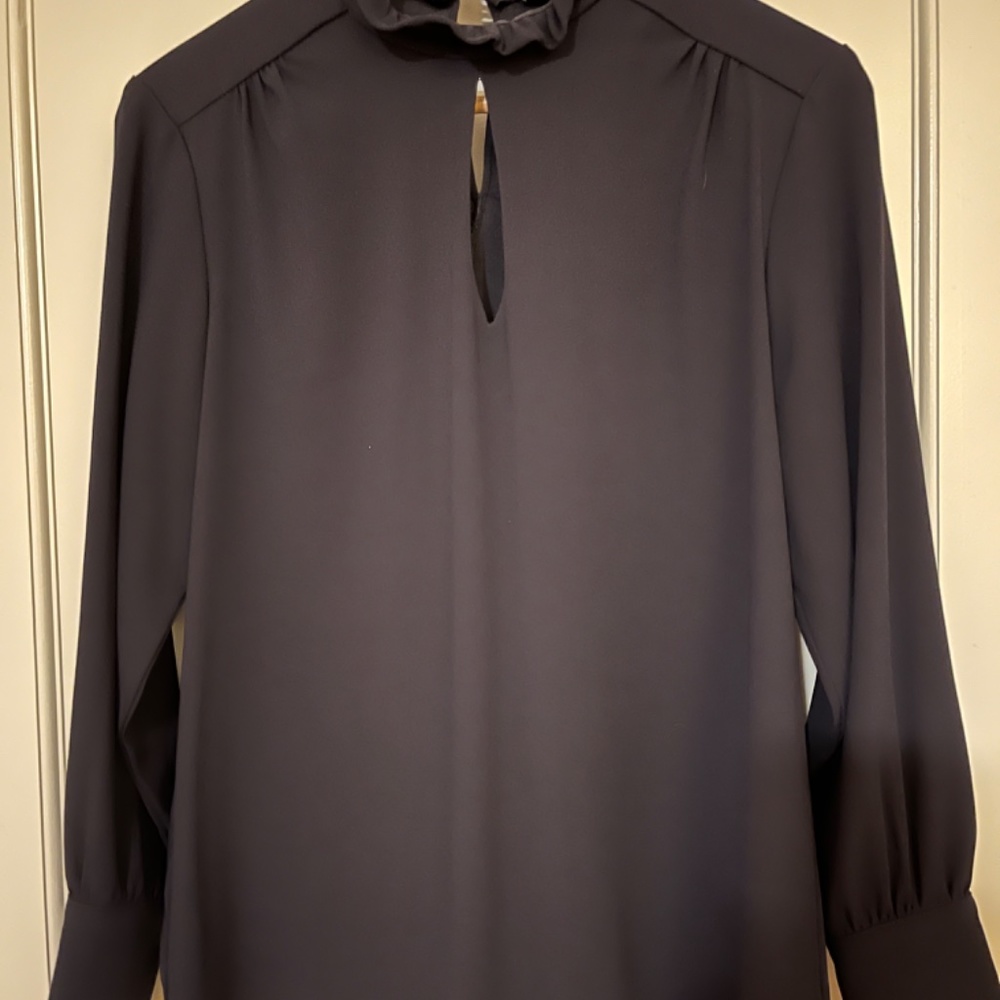 Navy blouse by Drew.